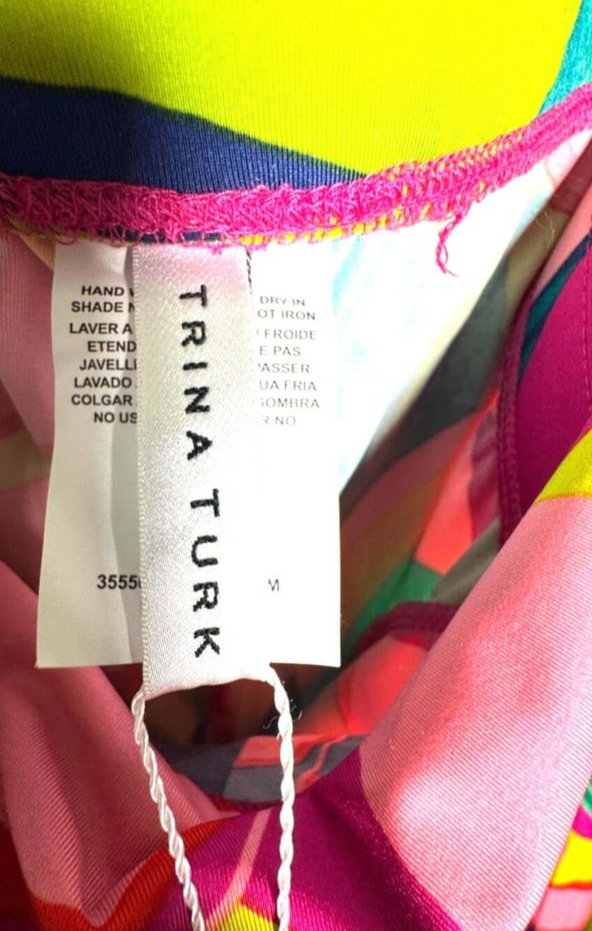 TRINA TURK Rainforest Beach Pants Wide Leg Swimsuit Cover Up Pants L NWT $162 - Picture 5 of 8